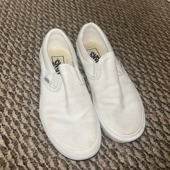 Vans Platform Classic White Slip-On Shoes WORN ONCE - Picture 1 of 4